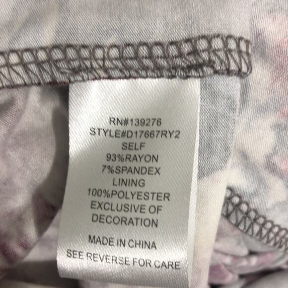 Daniel Rainn Branwen Gray Floral Jersey Tunic Top Small NWT - Picture 8 of 9